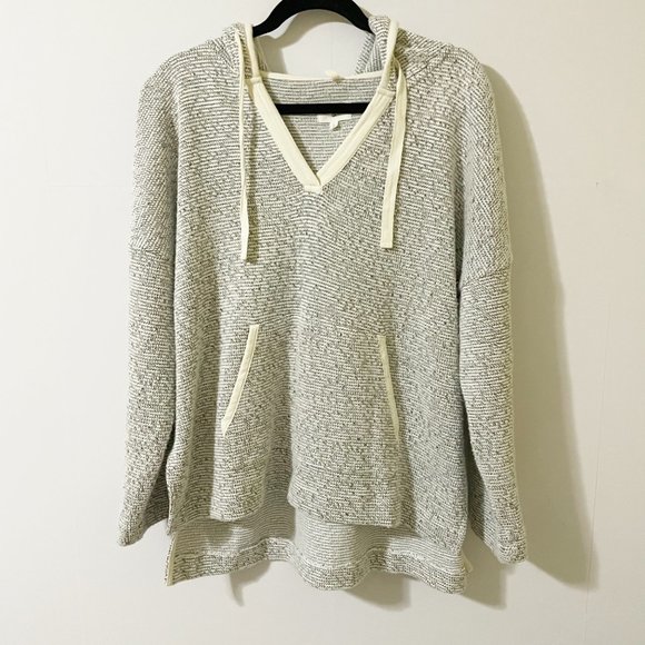 Lou & Grey Sweaters - Lou & Grey Size L V Neck Knit Long Sleeve Pullover Hoodie Sweater